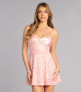 Maryam Sequin Lace A-Line Mini Dress