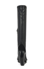 Women's Ilyssa Black Curved Wedge Boots