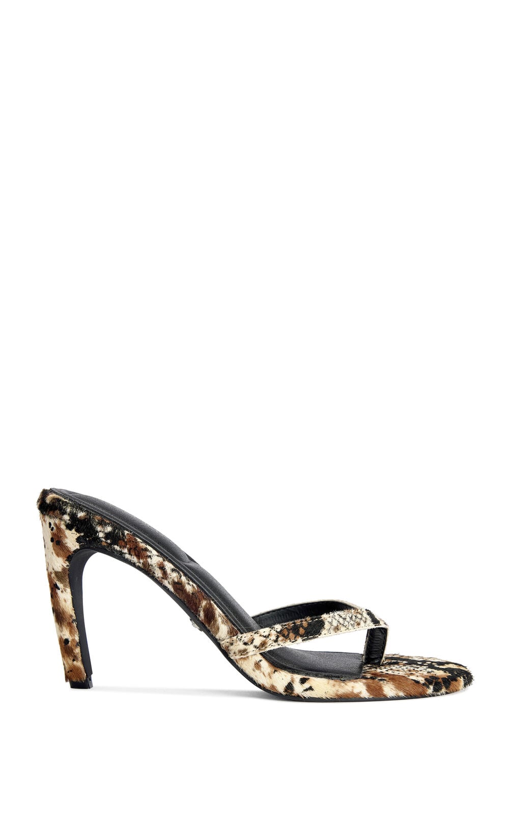 Women's Lewis Cream and Brown Genuine Calf Hair Sandals