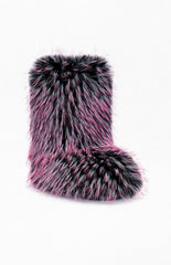Women's Lenix Pink Faux Fur Booties