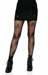 Pirate Net Skull Tights