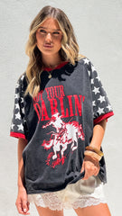 Not Your Darlin Tee - Black/Red