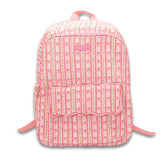 Quilted Bow Backpack in Blush