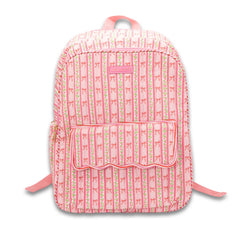 Quilted Bow Backpack in Blush