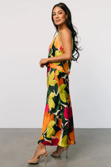 Leland Satin Skirt | Multi Floral