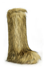 Women's Fayes Brown Faux Fur Flatform Boots