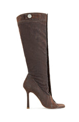 Women's Kazuki Burnt Orange Velvet Stiletto Boots