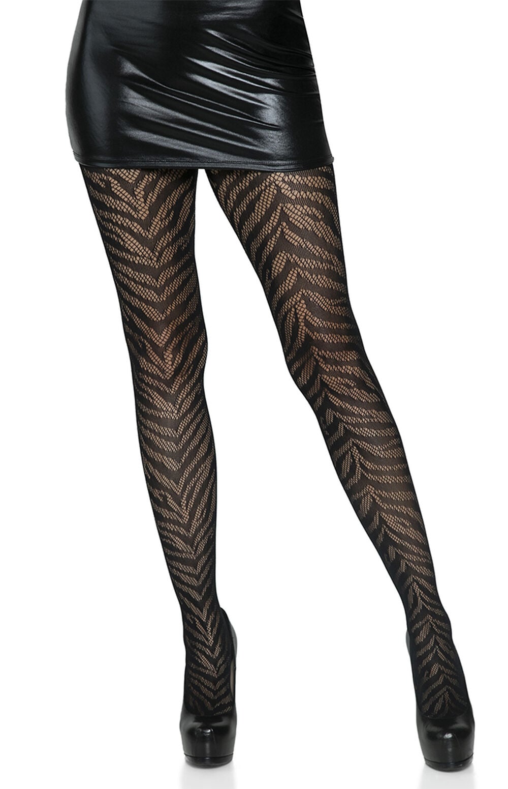 Zebra Fishnet Tights