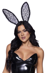 Costume Bendable Lace Bunny Ears Headband