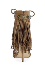 Women's Salgado Tan Fringe Stiletto Booties