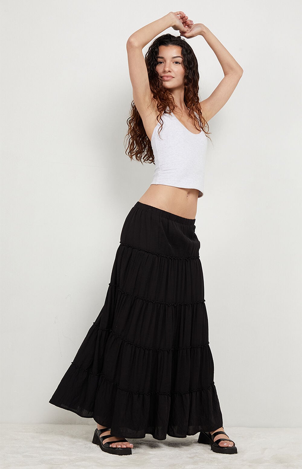 Tiered Maxi Skirt
