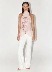 Flip It Embellished Top - Baby Pink