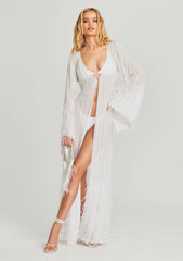 Nasreen Sequin Feather Kimono