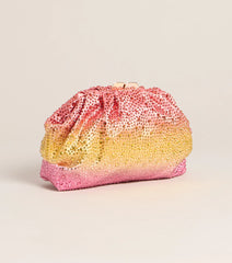 Pretty Glow Moment Ombre Satin Clutch