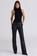 black backless top
