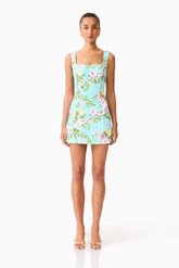 Emmeline Sequin Mini Dress in Mint Green