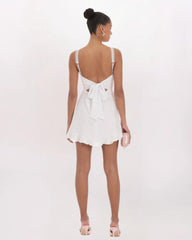 LACE STRAP DRESS WITH BOW DETAIL