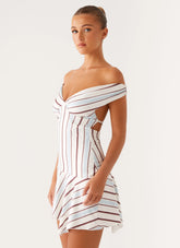 Kirby Mini Dress - Blue Stripe