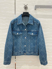 CD Denim Jacket Retro Blue Cotton