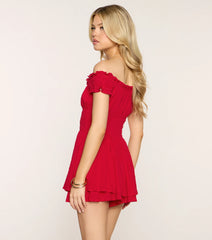 Make Me Blush Off-Shoulder Romper