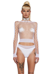 Digital Remnants Lingerie Set - White
