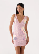 Maral Sequin Mini Dress - Pink