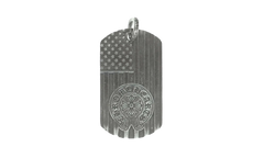 USA HEROES PROJECT DOG TAG and Ball chain Silver CHRM0447