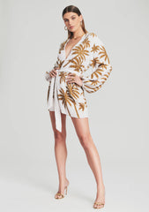 Gabrielle Sequin Palm Robe
