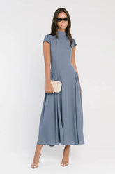 Marlee Maxi Dress in Slate Blue