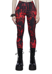 Scream Queen Printed Leggings - Black