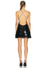 Sequin Slip Mini Dress In Black