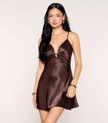 Fully Booked Satin A-Line Mini Dress