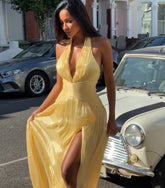 Malinda Satin A-Line Formal Dress
