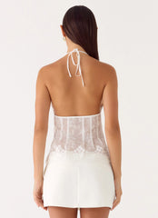 Non Stop Halter Top - White