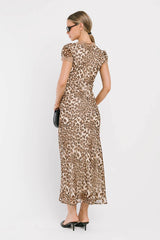 Tatiana Leopard Midi Dress