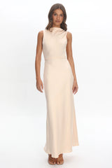 Effie Cowl Back Maxi Dress Cream