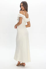 Nobleese Crochet Maxi Dress Ivory
