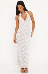 Destiny Lace Maxi Dress White