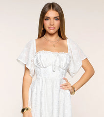 Picnic Flirt Eyelet Mini Dress