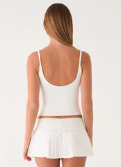 Evrin Cargo Mini Skort - White