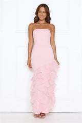 Lullaby Glow Strapless Maxi Dress Pink