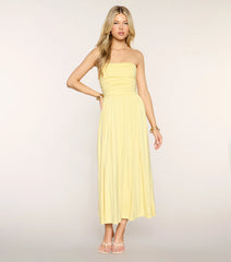 Weekend Glow A-Line Midi Tube Dress