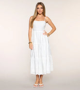 Barefoot In Bloom Eyelet Midi Dress