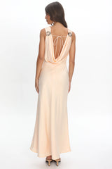 Effie Cowl Back Maxi Dress Cream
