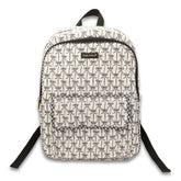 Quilted Bow Backpack in Black and Cream