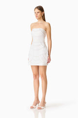 Lucine Strapless Mini Dress in White
