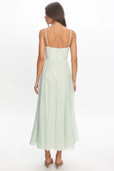 Dulce Scoop Neck Midi Dress Sage