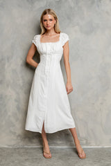 Brenda Button Up Midi Dress