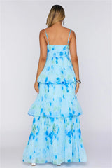 Pretty Little Petals Maxi Dress Blue