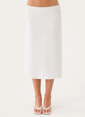 Moments Midi Skirt - White